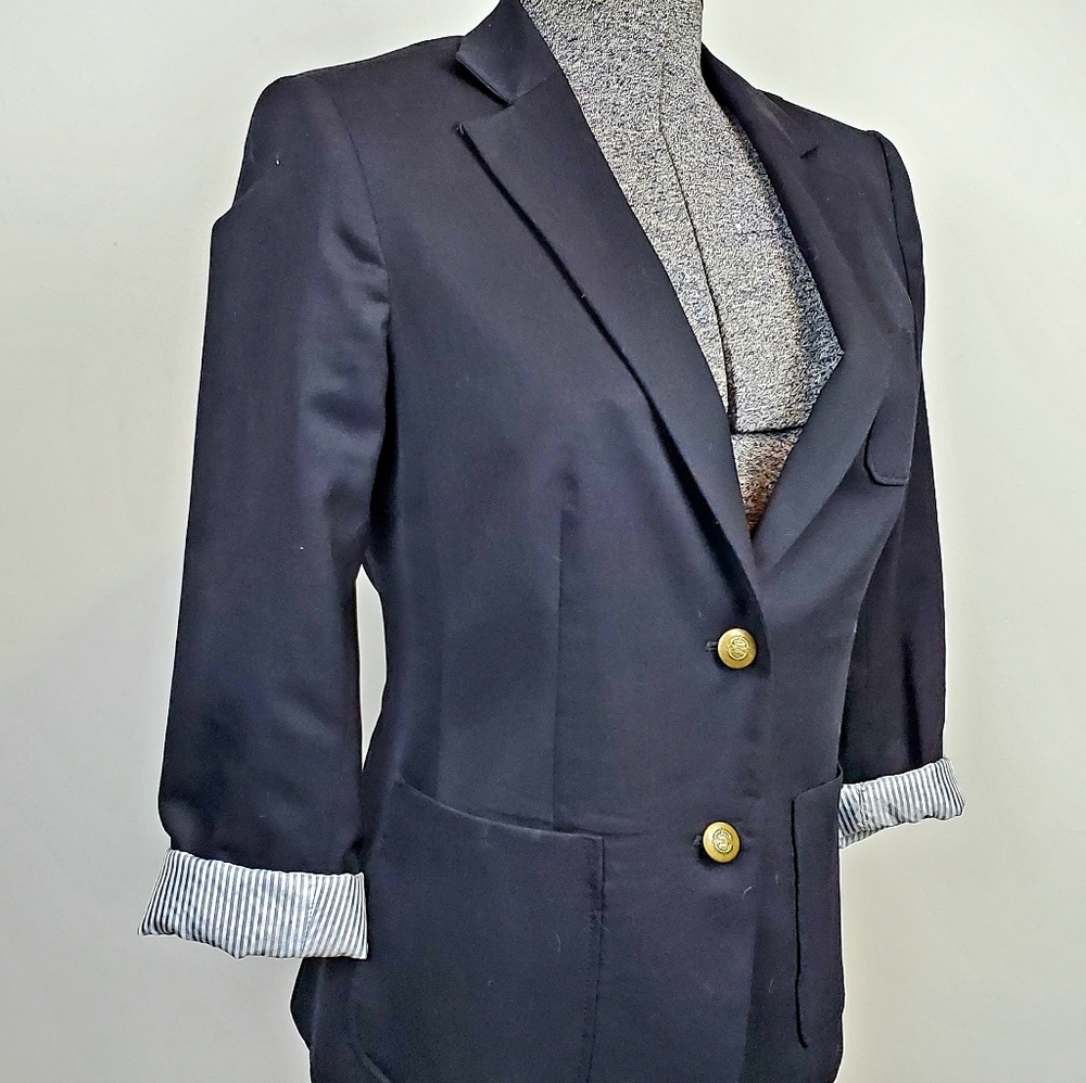 Gap Early 2000s Navy Wool Blazer